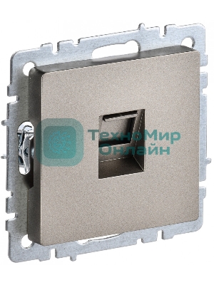 Розетка компьютерная IEK BRITE РК10-БрШ RJ45 кат.5E шампань