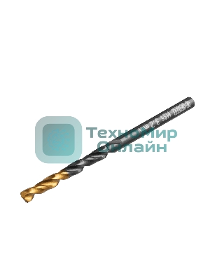 Сверло по металлу Denzel 3,2 мм, HSS-Tin, Golden Tip, 10 шт.