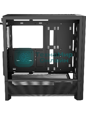 Корпус Ocypus Delta C70 BK ARGB, Midi-Tower, чёрный, 4 x 120 мм