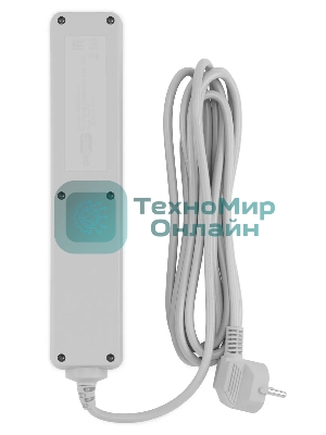 Сетевой фильтр PC Pet AP01006-3-GR 3 м, 5 розеток, серый