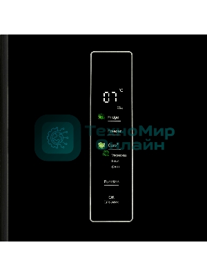Холодильник Maunfeld MFF183NFBE черный трехкамерный инвертор 270/135л морозилка снизу, Total NoFrost, Side by Side