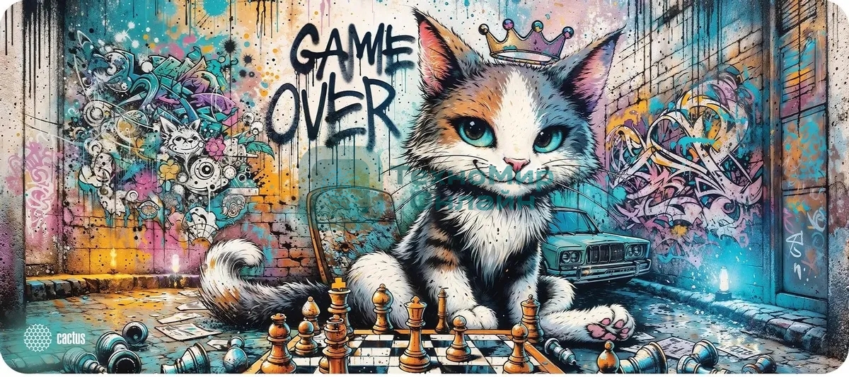 Коврик для мыши Cactus Game Over 900x400x4мм (CS-MP-COR01XXL)