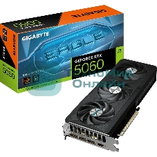 Видеокарта Gigabyte GV-N5060EAGLEMAX OC-8GD, NVIDIA GeForce RTX 5060, 8 ГБ GDDR7, 128 бит, PCI-e 5.0, 1xHDMI, 3xDP