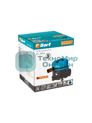 Пылесос для сухой уборки Bort BSS-1010HD 10 л; 1000 Вт; 18 кПа; 6,7 кг; 12 метров 91204467