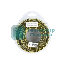 Леска для триммера Denzel двухкомпонентная квадратная, 2,4мм х 15м, блистер SkyCutter