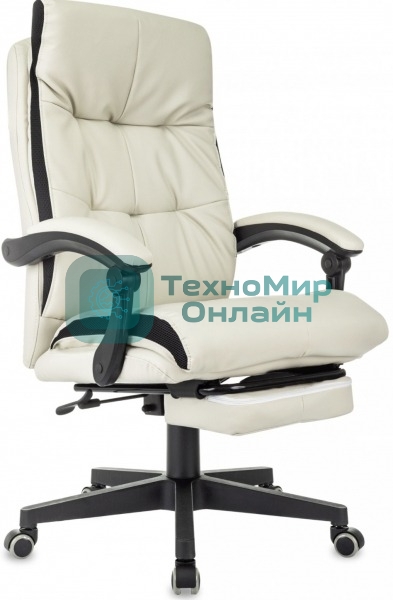 Кресло Бюрократ CH-824MSG-BF слоновая кость, экокожа