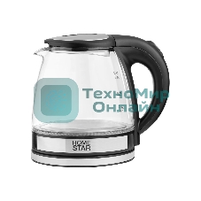 Чайник электрический Homestar HS-1052 1,2 л, стекло/пластик черный