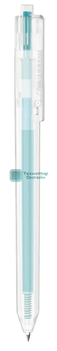 Ручка гелевая автоматическая Deli Delight EG118-LB прозрачный, светло-синие чернила, линия 0.5мм