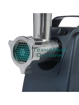 Мясорубка электрическая Аксион М61.01 темно-синий, 2000 Вт, 4.0 кг/мин, реверс, защита от перегрузки, насадки - 4