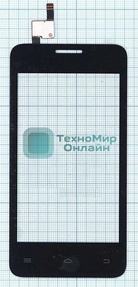 Сенсорное стекло (тачскрин) для Fly FS404 Stratus 3, черное