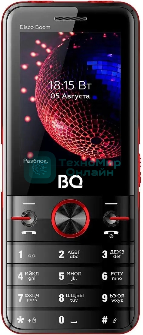 Мобильный телефон BQ 2842 Disco Boom черный/красный