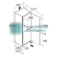 Холодильник Liebherr CBNC 5723-22 001 белый двухкамерный 255/94л морозилка снизу