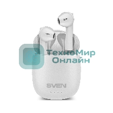 Наушники TWS Sven E-727BT белый, внутриканальные, Bluetooth, сенсорное управление, до 24 ч