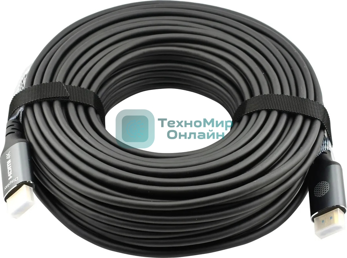 Кабель аудио-видео Cactus CS-HDMI-AOC-2-30 HDMI (m)/HDMI (m) 30м. позолоч.конт. черный