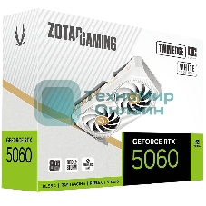 Видеокарта Zotac PCI-E 5.0 RTX 5060 TWIN EDGE OC WHITE ED NVIDIA GeForce RTX 5060 8Gb 128bit GDDR7 2527/28000 HDMIx1 DPx3 HDCP Ret белый