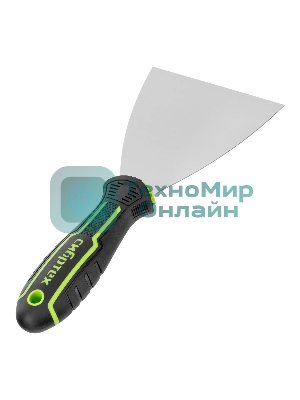 Шпательная лопатка из нержавеющей стали Сибртех 100 мм, двухкомпонентная рукоятка