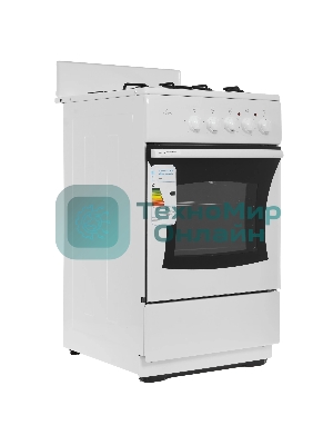 Плита комбинированная Flama RK 2201 W белый, конфорок 2 газовых и 2 электрических, духовка 50 л, 50 см x 85 см x 54 см