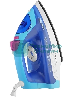 Утюг Centek CT-2348 синий/белый, 1600 Вт, 20 г/мин, 80 г/мин, 200 мл