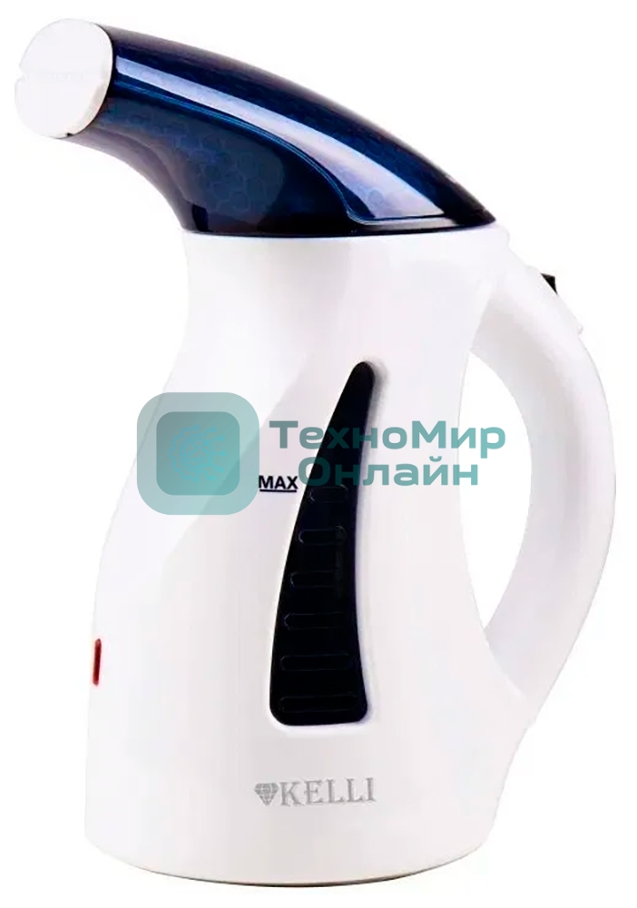 Отпариватель Kelli KL-818 белый/синий, 2000 Вт, 40 г/мин, 500 мл