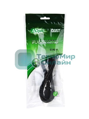 Кабель монитор - компьютер 1.8 м 220V (UPS -> устройство) VDE 3Gx0.5мм QUST(Aopen) ACE001-1.8м