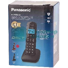 Телефон беспроводной (DECT) Panasonic KX-TGb610RUR, Монохромный, АОН, черный/красный