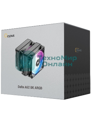 Кулер Ocypus Delta A62 BK ARGb черный 120мм алюминий+медь 2000rpm 29db 4-pin 260W 156мм