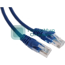 Патч-корд Premier PP12-1M/B 1000Гбит/с UTP 4 пары cat.5E CCA molded 1м синий RJ-45 (m)-RJ-45 (m)
