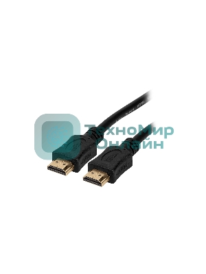 Кабель HDMI C-HM-HM-1M Wize 1 м., v.2.0, 19M/19M, позол.разъемы, экран, черный, пакет