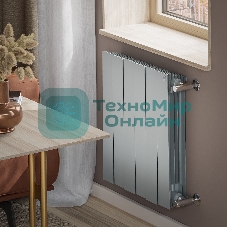 Радиатор биметаллический Royal Thermo PianoForte 500 серебристый - 6 секц.