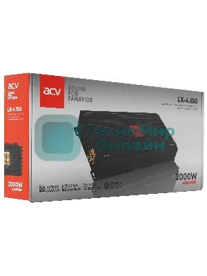 Усилитель автомобильный ACV LX-4.150 четырехканальный