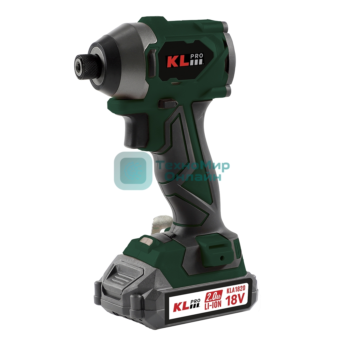 Профессиональный бесщеточный винтоверт аккумуляторный KLPRO KLDV18BH-20 (18В, Li-ion-2шт, 2.0А·ч, 220Нм, 2 скорости, подсветка,З/У,в кейсе)