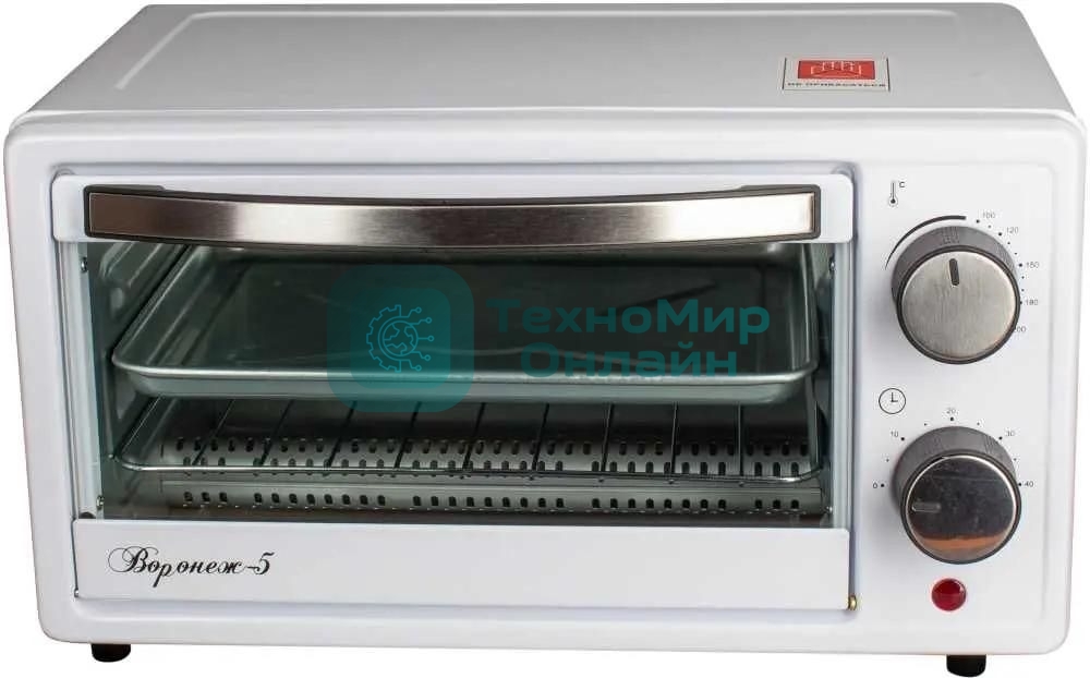 Мини-печь Великие Реки Воронеж-5, 900 Вт, 9 литров, таймер на 60 минут, функции духовки, гриля, тостера, быстрый нагрев, компактный размер