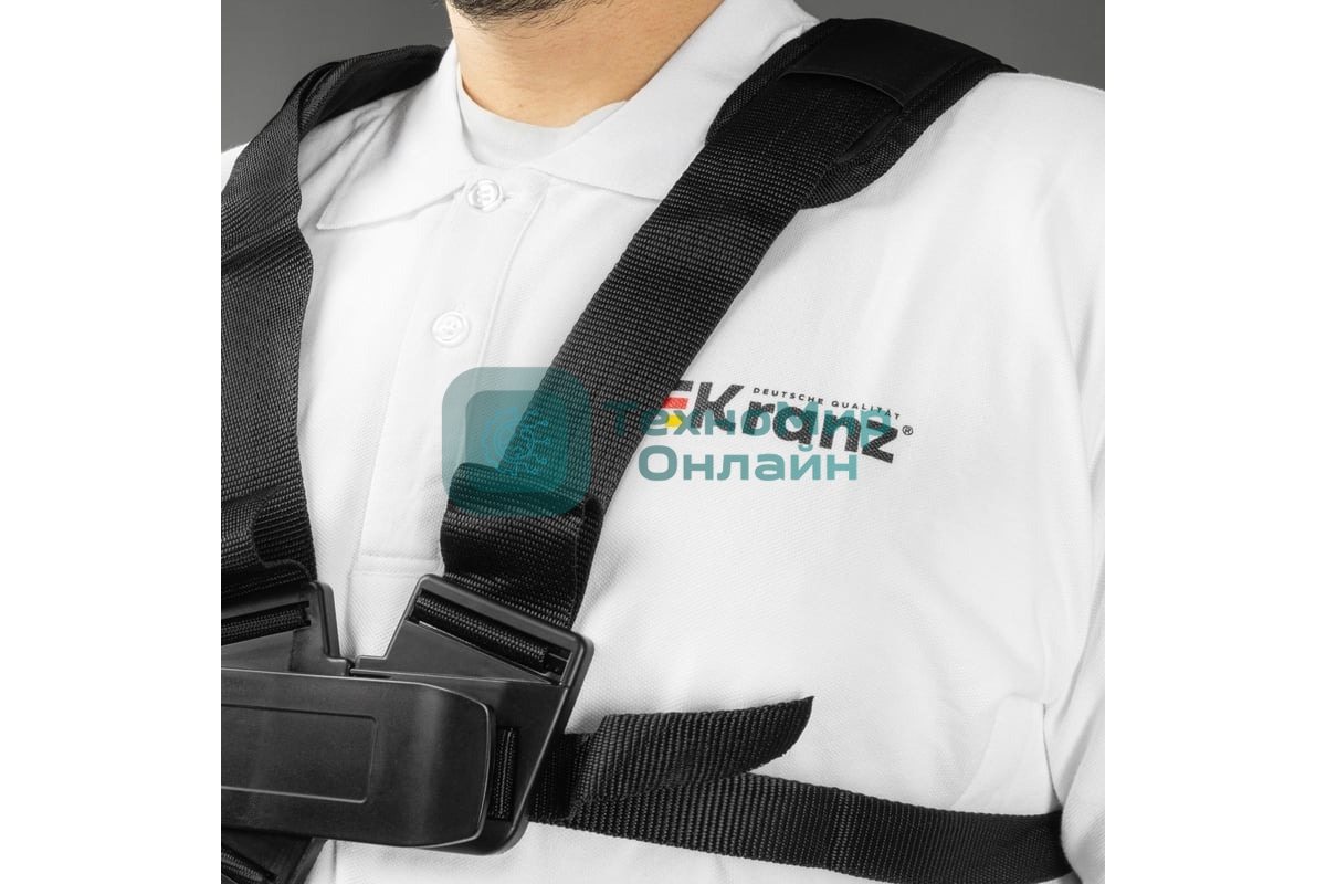 Триммер электрический Kranz KR-1400, 1400Вт, 420/255мм, катушка+диск, разборная штанга