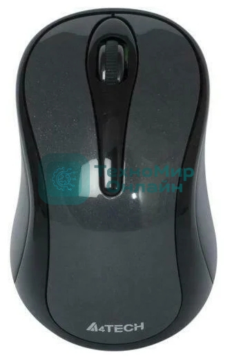 Мышь беспроводная A4Tech G3-280A серый/черный, 1200 dpi, радиоканал, USB, кнопки - 3