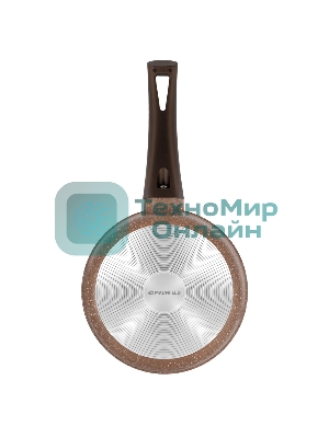 Ковш Maunfeld Carmel MF18CRM01SP из литого алюминия со стеклянной крышкой, 18 см, 1,6 л