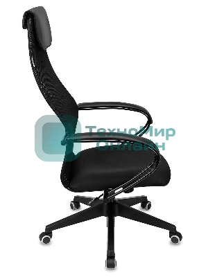 Кресло Бюрократ CH-607 TW-01 черный, сетка, подголовник
