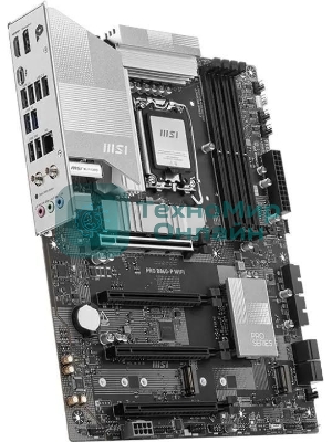 Материнская плата MSI PRO B860-P WIFI, LGA 1851, Intel B860, 4xDDR5, 4xSATA, 3xM.2, 1xPCIe 5.0 x16, 1xPCIe 4.0 x4, 2xPCIe 4.0 x1, 1xHDMI, 1xDP, 1xUSB-C, 1x 5Gb LAN, 2xUSB-A 3.2 Gen 2, 2xUSB-A 3.2 Gen 1, 4xUSB-A 2.0, 3x3.5 мм, 7.1, Wi-Fi 7, ATX