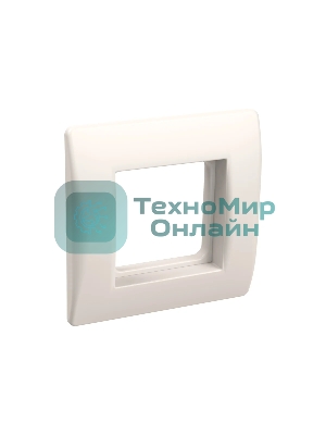 Рамка 1-м 2мод. с суппортом для коробок КМКУ белый IEK CKK-40D-RSK2-K01