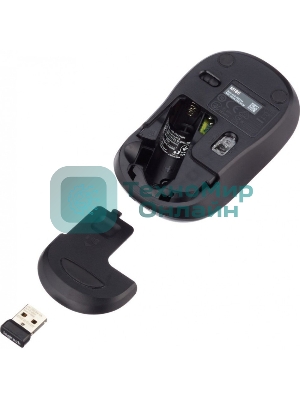 Мышь беспроводная Logitech M185, красный, 1000 dpi, радиоканал, USB, кнопки - 3