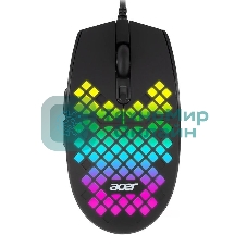 Мышь проводная Acer OMW134 черный, 3200 dpi, USB, кнопки - 6