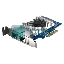 Сетевая карта QNAP QXG-10G2T-X710 LAN Expansion Card, PCIe Gen 3, Two 10GbE (10G/5G/2.5G/1G/100M)) Ports with SR-IOV and iSCSI, Block-based, Supports Multiple Virtual Disk Modes
