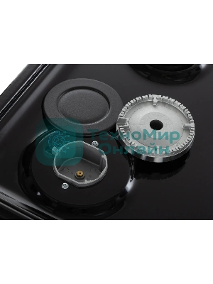 Плита газовая De Luxe 5040.48Г (Щ)-011 черный, конфорок 4 шт, духовка 46 л, 50 см x 85 см x 50 см