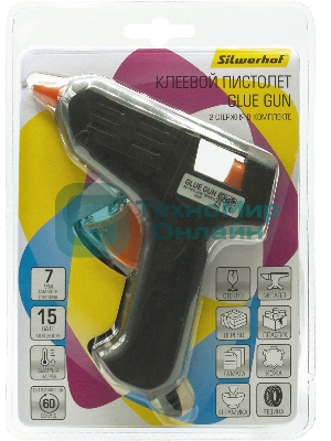 Клеевой пистолет Silwerhof GG015 15Вт стерж.:7мм