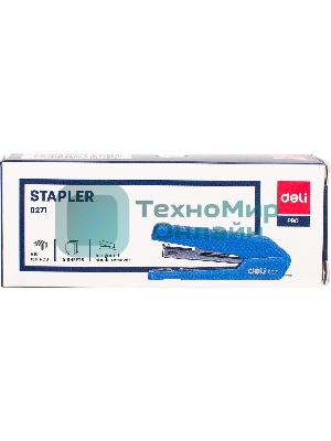 Степлер Deli E0271 Essential N10 (15 листов), ассорти, 50 скоб, закрытый, коробка