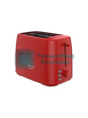 Тостер Energy EN-260, 6 степеней прожарки, поддон для крошек, 800 Вт, красный