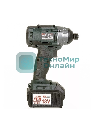 Профессиональный бесщеточный винтоверт аккумуляторный KLPRO KLDV18B-50 (18В, Li-ion-2шт, 5.0Ач, 180Нм, 2 скорости, подсветка,З/У,в кейсе)