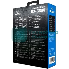 Мышь проводная SVEN RX-G880 черный, 7000 dpi, USB, кнопки - 7