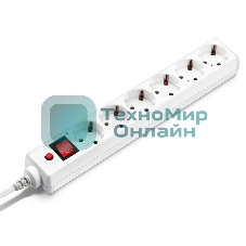 Сетевой фильтр Buro 600SH-16-3-W 3 м, 6 розеток, белый, коробка