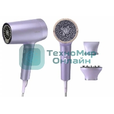 Фен Philips BHD720/10 фиолетовый, 1800 Вт, ионизация
