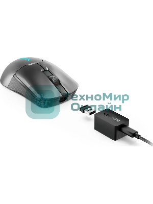 Мышь беспроводная Lenovo Legion M600s Qi Wireless Gaming темно-серый оптическая 19000dpi BT/Radio USB (GY51H47355)
